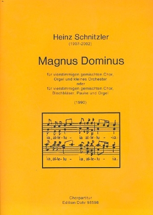 Magnus Dominus fr gem Chor, Kammerorchester und Orgel Chorpartitur