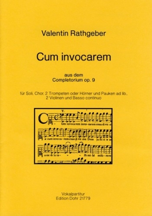 Cum invocarem -aus dem Completorium op. 9- (fr  Chorpartitur