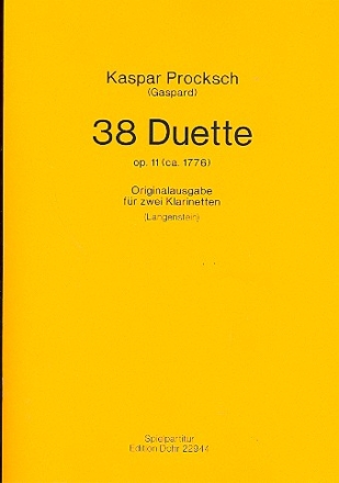 38 Duette op.11 fr 2 Klarinetten Spielpartitur