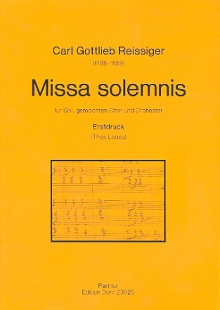 Missa solemnis fr Soli, gem Chor und Orchester Partitur