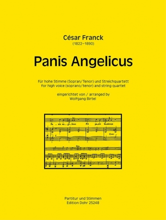 Panis angelicus fr Gesang (hoch) und Streichquartett Partitur und Stimmen