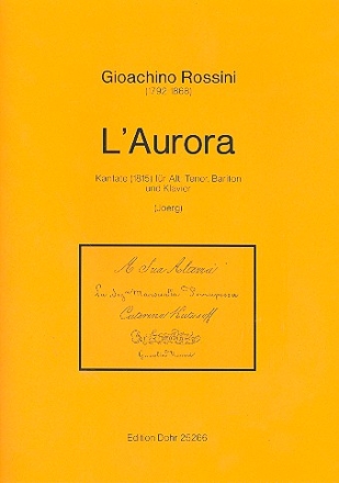L'Aurora fr Alt, Tenor, Bariton und Klavier Partitur