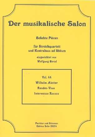 Rendez-Vous fr Streichquartett, Kontrabass ad lib Partitur und Stimmen