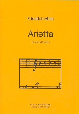 Arietta fr 4 Klarinetten Partitur und Stimmen