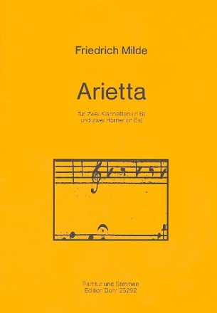 Arietta fr 2 Klarinetten und 2 Hrner in Es Partitur und Stimmen