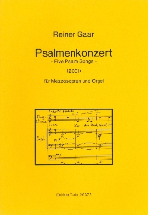 Psalmenkonzert fr Mezzosopran und Orgel