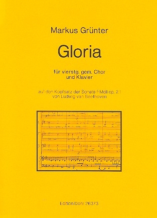 Gloria fr gem Chor und Klavier Partitur Sonate f-Moll op.2,1 (1.Satz) (Beethoven)