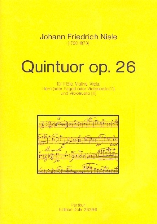 Quintett op.26 fr Flte, Violine, Viola, Horn (Fagott/Violoncello) und Violoncello Partitur