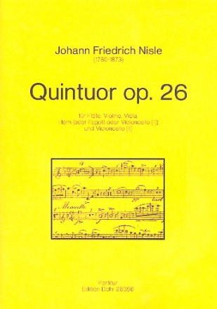 Quintett op.26 fr Flte, Violine, Viola, Horn (Fagott/Violoncello) und Violoncello Partitur