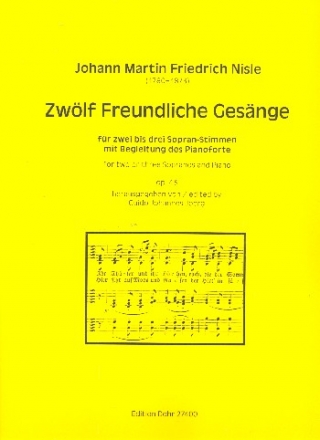 12 freundliche Gesnge op.43 fr 2-3 Soprane und Klavier Partitur