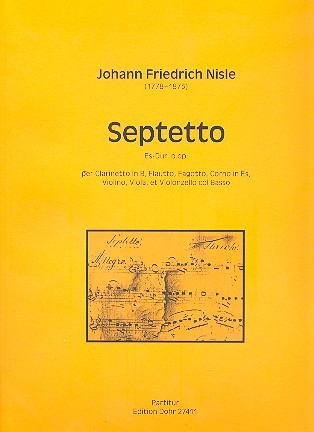Septett Es-Dur fr Flte, Klarinette, Fagott, Horn, Violine, Viola, Violoncello und Kontrabass Partitur