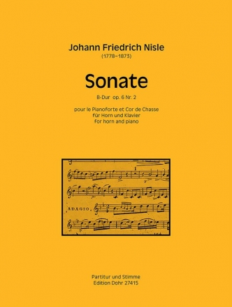 Sonate B-Dur op.6,2 fr Horn und Klavier