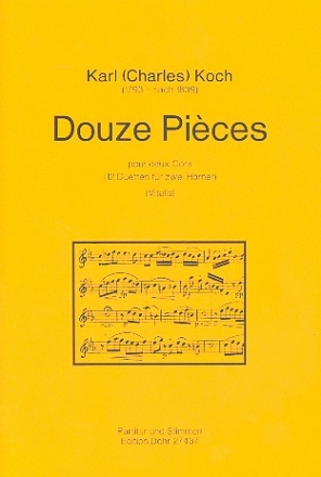 12 pices fr 2 Hrner Partitur und Stimmen