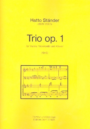 Trio op.1 fr Violine, Violoncello und Klavier Partitur und Stimmen
