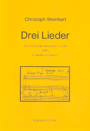 3 Lieder fr Bariton und Klavier