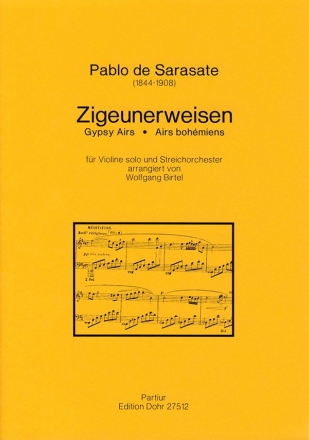 Zigeunerweisen fr Violine und Streichorchester Partitur