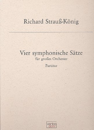 4 symphonische Stze fr Orchester Partitur