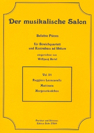 Mattinata fr Streichquartett, Kontrabass ad lib Partitur und Stimmen