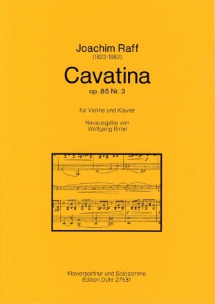 Cavatina op.85,3 fr Violine und Klavier