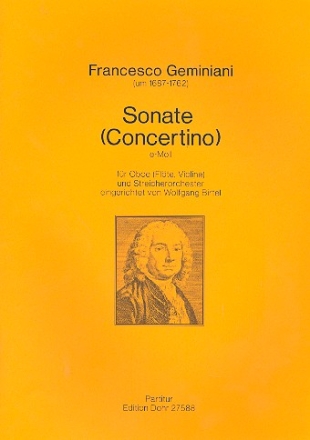 Sonate e-Moll fr Oboe (Flte/Violine) und Streichorchester Partitur