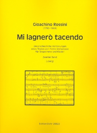 Mi lagner tacendo Band 2: fr Gesang und Klavier