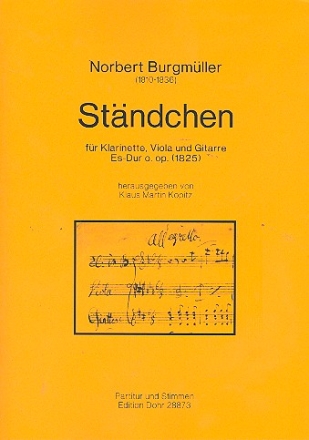 Stndchen Es-Dur o.op. fr Klarinette, Viola und Gitarre Partitur und Stimmen