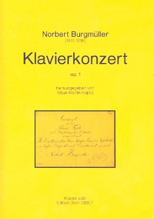 Konzert fis-Moll op.1 fr Klavier und Orchester Klavier solo