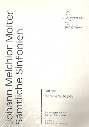 Smtliche Sinfonien Band 14a Sinfonie B-Dur Nr.40 Stimmensatz (Streicher 3-3-2-3)