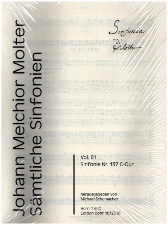 Smtliche Sinfonien Band 61 Sinfonie Nr.137 C-Dur Stimmensatz (4-4-3-3-2)