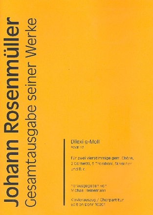 Dilexi g-Moll RWV.E117 fr 2 gem Chre und Orchester Klavierauszug (= Chorpartitur)