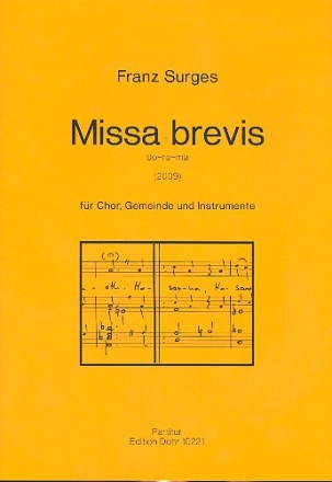 Missa brevis fr gem Chor, Gemeinde und Instrumente Partitur