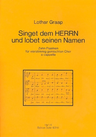 Singet dem Herrn und lobet seinen Namen Band 1 fr gem Chor a cappella Partitur