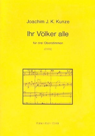 Ihr Vlker alle fr Frauenchor a cappella Partitur