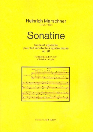 Sonatine op.91 fr Klavier zu 4 Hnde Spielpartitur