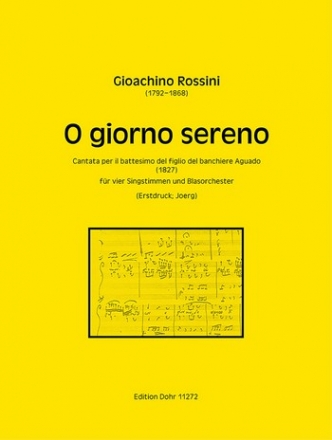 O giorno sereno fr 4 Stimmen und Blasorchester Partitur