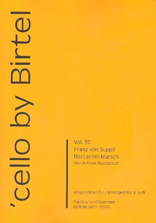 Boccaccio Marsch fr 4 Violoncello Partitur und Stimmen