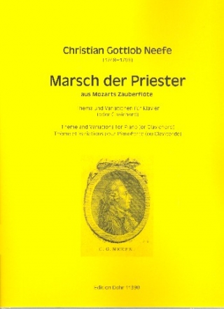 Thema und Variationen ber Marsch der Priester aus Mozarts Zauberflte fr Klavier (Clavichord)