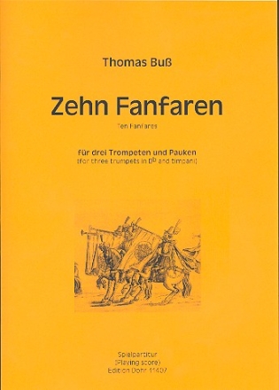 10 Fanfaren fr 3 Trompeten und Pauken Partitur