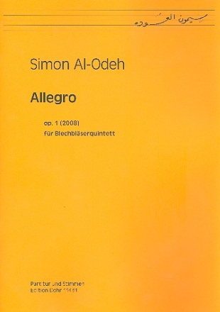 Allegro op.1  fr 2 Trompeten, Horn in F, Posaune und Tuba Partitur und Stimmen