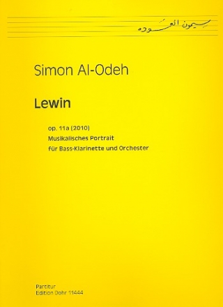 Lewin op.11a fr Bassklarinette und Orchester Partitur