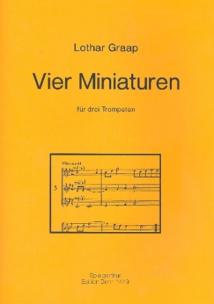4 Miniaturen fr 3 Trompeten Spielpartitur