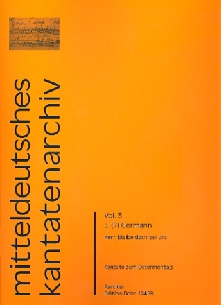 Herr bleibe doch bei uns fr Sopran (Tenor), 2 Violinen und Bc Partitur