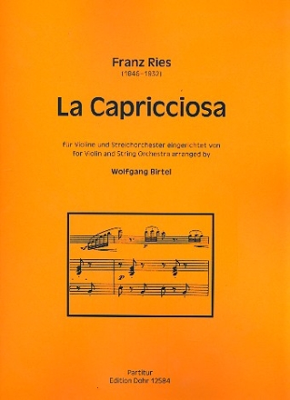 La Capricciosa fr Violine und Streichorchester Partitur