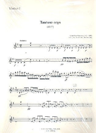 Tantum ergo fr 2 Tenre, Bass und Orchester Streicherstimmen (6-6-4-4-3)