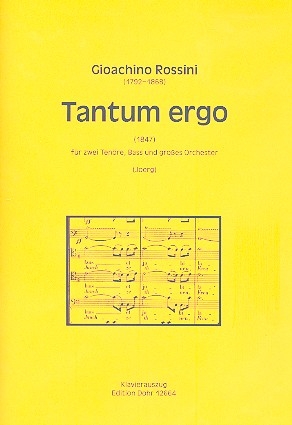 Tantum ergo fr 2 Tenre, Bass und Orchester Klavierauszug