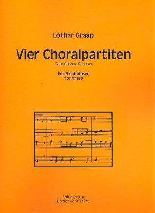 4 Choralpartiten fr 2 Trompeten und 2 Posaunen Spielpartitur