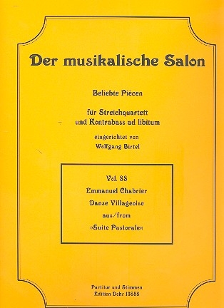 Danse villageoise fr Streichquartett (Kontrabass ad lib) Partitur und Stimmen