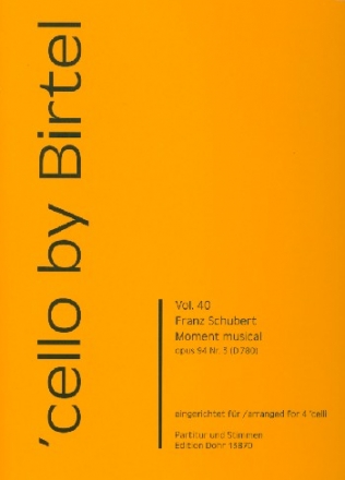 Moment musical op.94,3 D780 fr 4 Violoncelli Partitur und Stimmen
