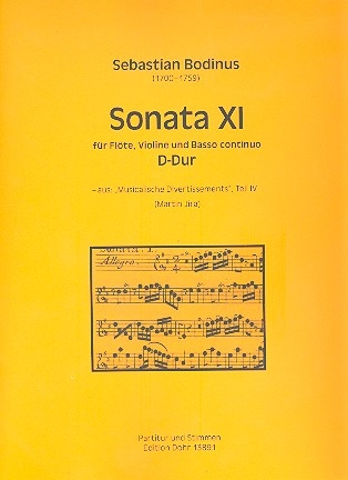 Sonate D-Dur Nr.11 fr Flte, Violine und Bc Partitur und Stimmen
