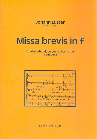 Missa brevis f-Moll fr gem Chor (SAM) a cappella Partitur